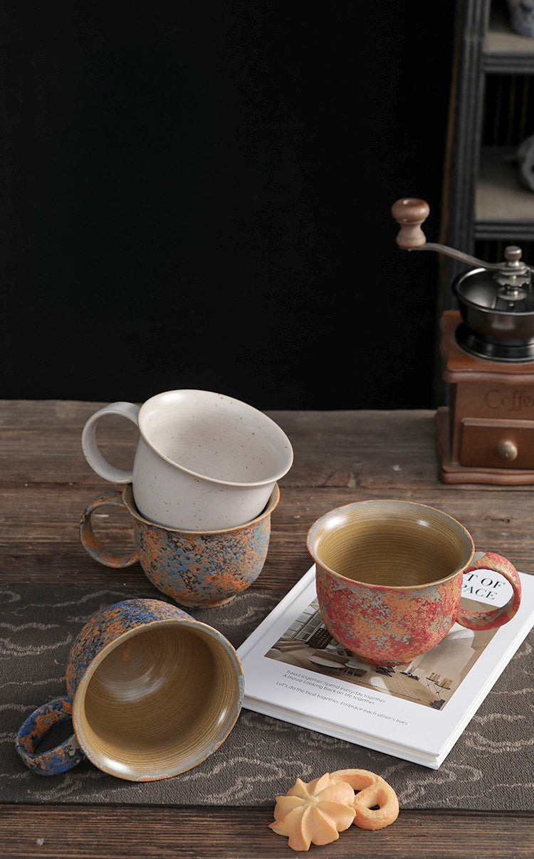 Tasse à café japonaise Gohobi émaillée à bulles faite à la main