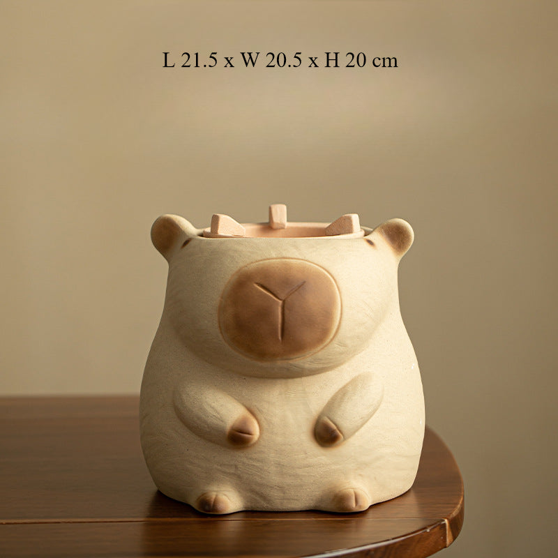 Gohobi Traditional Teapot and Stove Set 002 Capybara