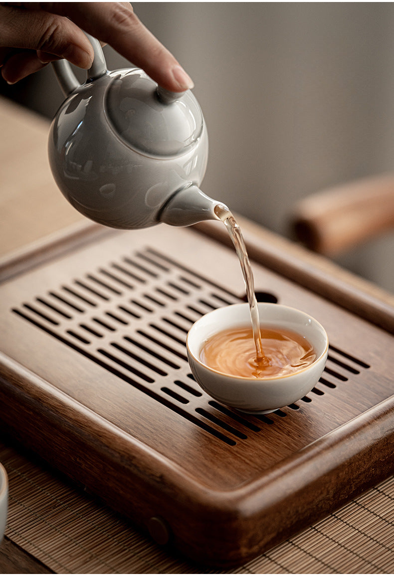Service à thé gris glacé de style japonais Gohobi 002