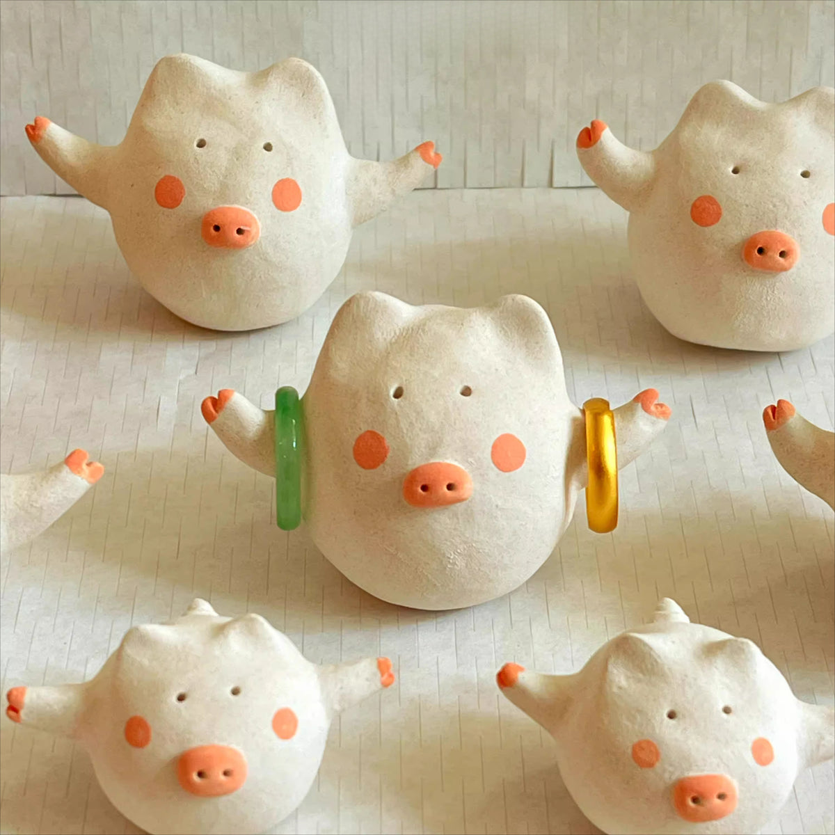 Gohobi x Little Diary Handmade Ceramic Pigs