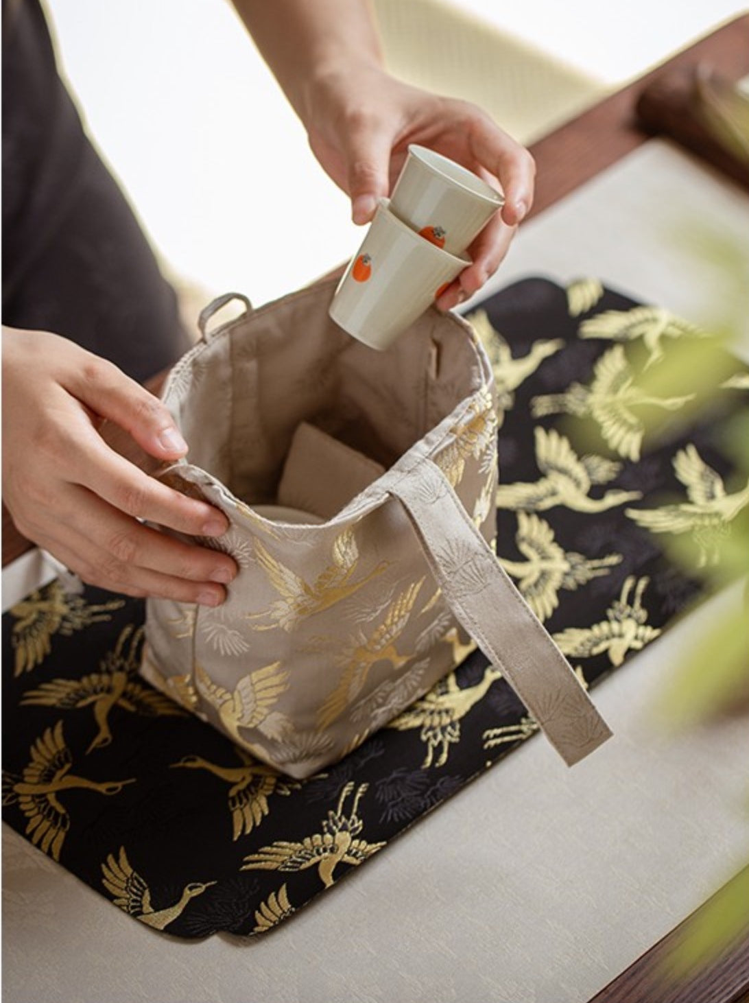 Sac de voyage de rangement pour théière de luxe Gohobi