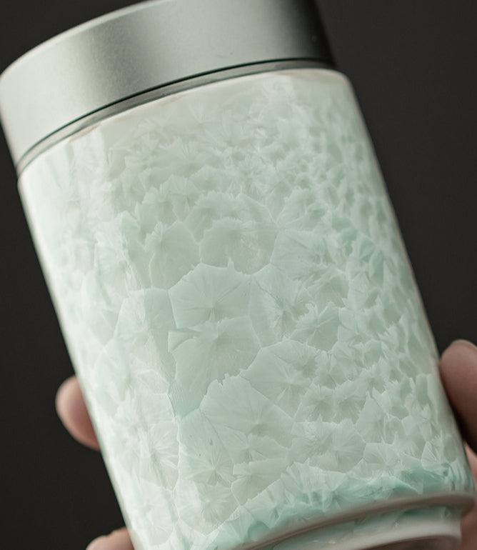 Bocal de rangement en cristal émaillé Gohobi 001