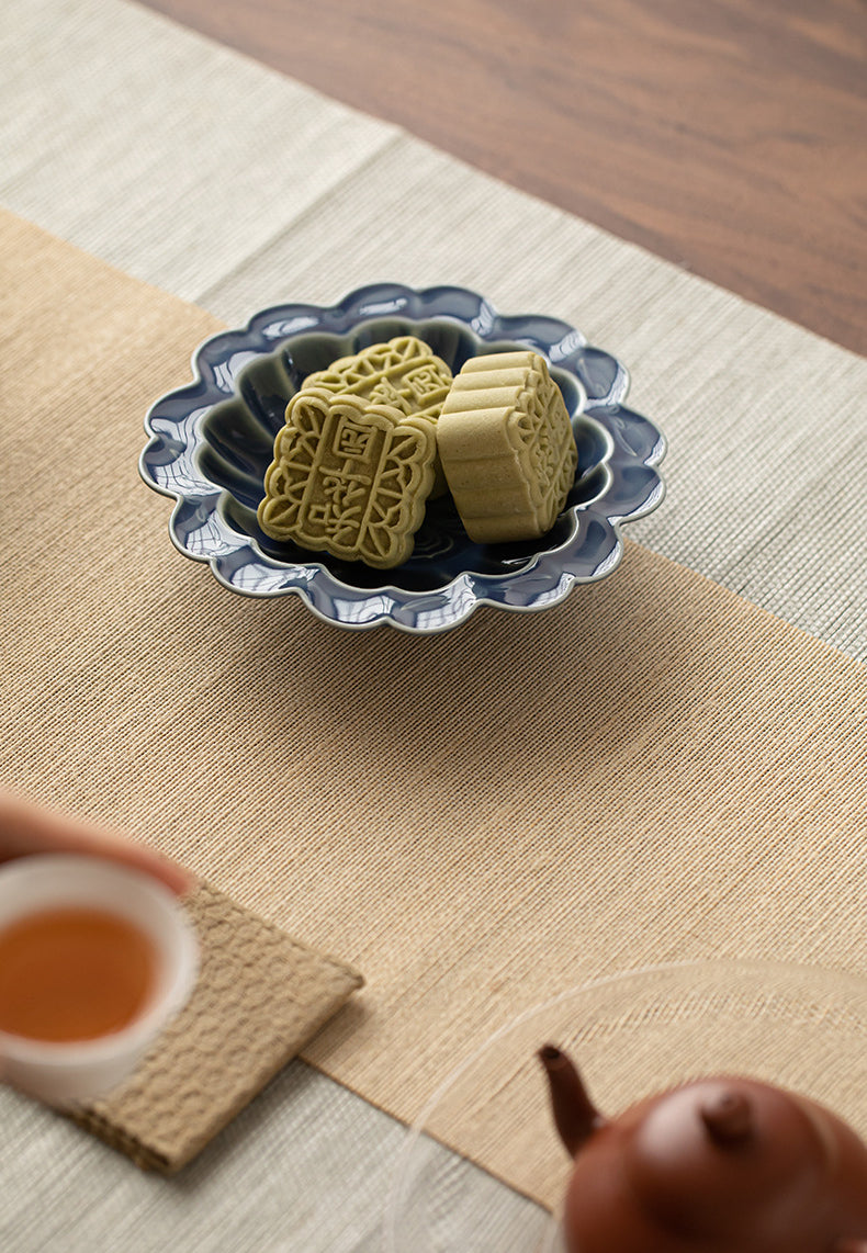 Gohobi, petite assiette de fruits glacés japonais traditionnels - Chrysanthème 001