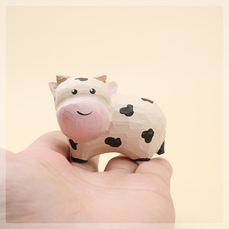 Gohobi Handcrafted Wooden Cow Ornamen