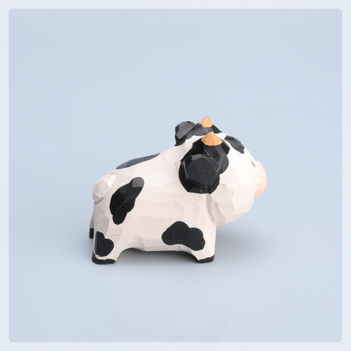 Gohobi Hand-Carved Wooden Cow Figurine