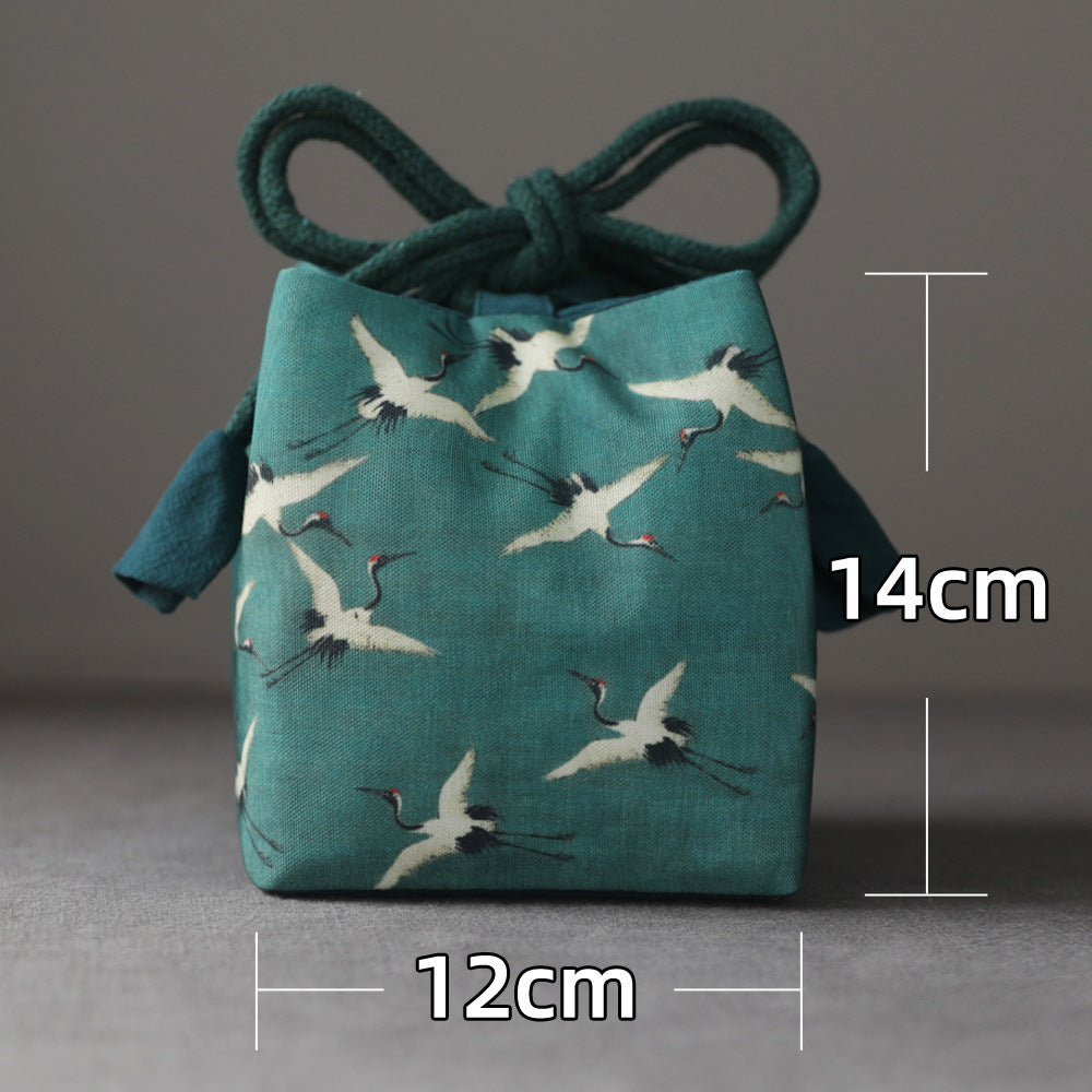 Gohobi Birds Mountains Rivers Teaware Storage Travel Bag Shifuku