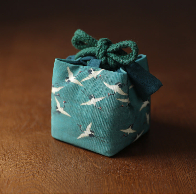 Gohobi Birds Mountains Rivers Teaware Storage Travel Bag Shifuku