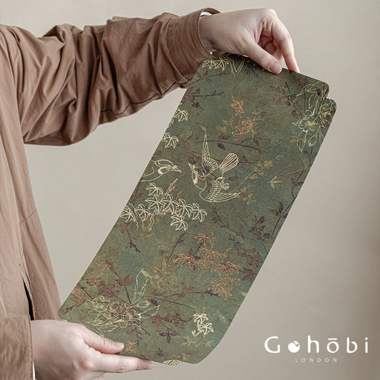 Gohobi Xiangyun Silk Tea Table Runner – Double-Sided Tea Mat Dry Brew Cloth