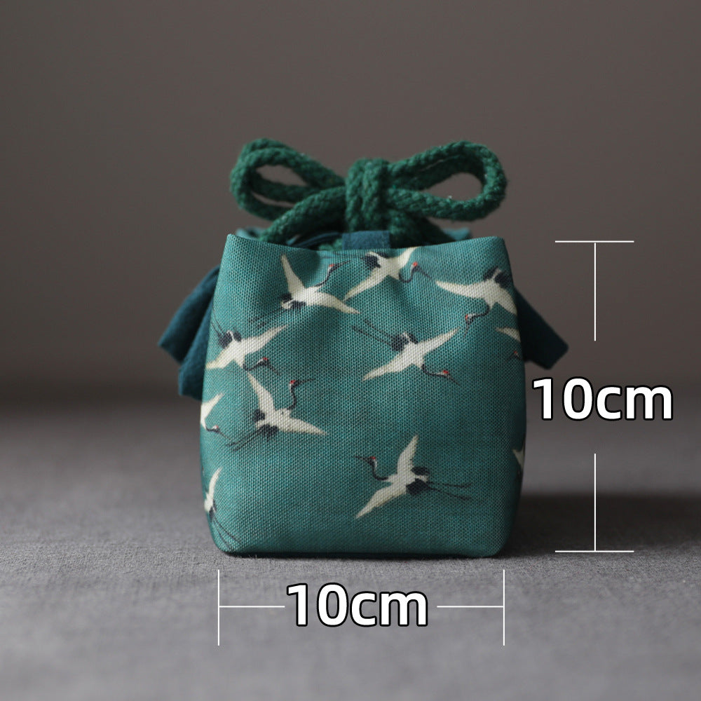 Gohobi Birds Mountains Rivers Teaware Storage Travel Bag Shifuku