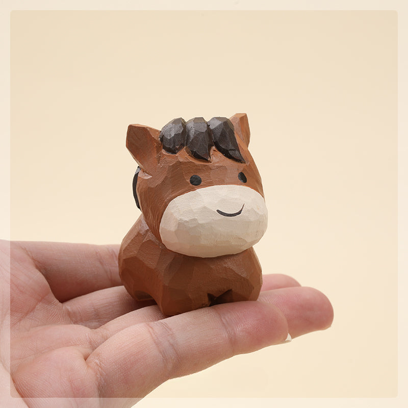 Gohobi Handcrafted Wooden Pony Horse Ornament