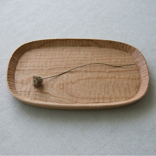Gohobi Japanese Handcrafted Solid Wood Serving Tray