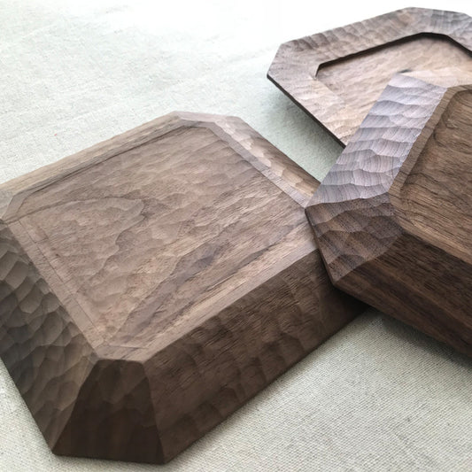 Gohobi Handcrafted Black Walnut Rectangular Serving Tray