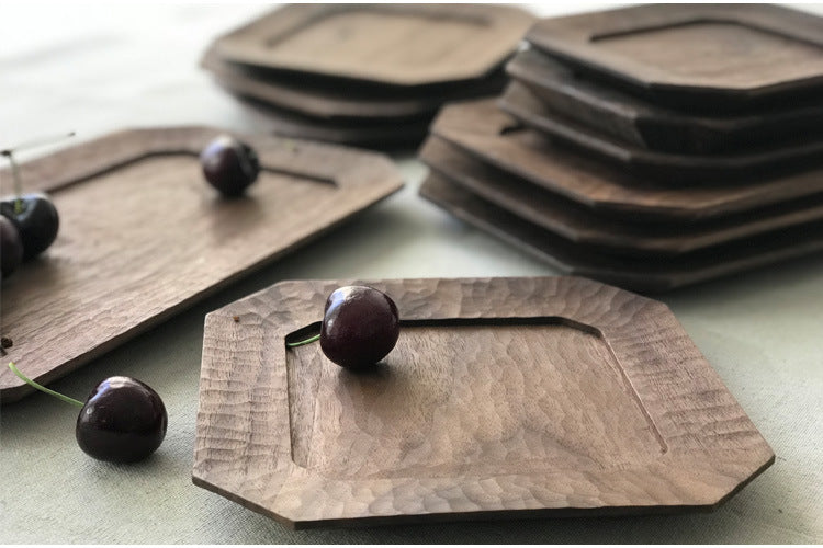 Gohobi Handcrafted Black Walnut Rectangular Serving Tray