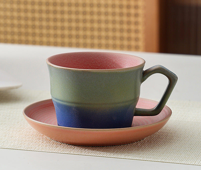 Gohobi Tasse à café japonaise faite à la main avec soucoupe 010