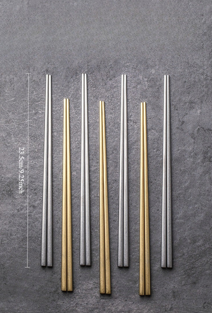 Gohobi A Set of 5 Pieces Stonewashed Stainless Steel Cutlery