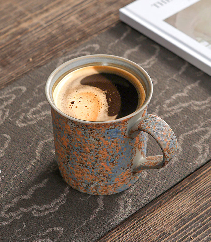 Tasse à café japonaise Gohobi émaillée à bulles faite à la main