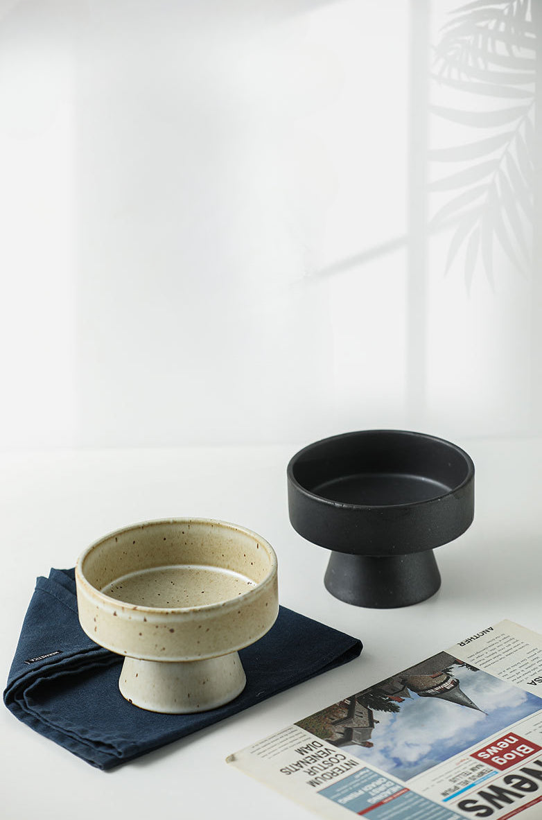 Gohobi Handmade Ceramic Raised Stand Bowl