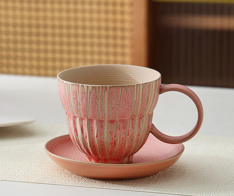 Gohobi Tasse à café japonaise faite à la main avec soucoupe 010