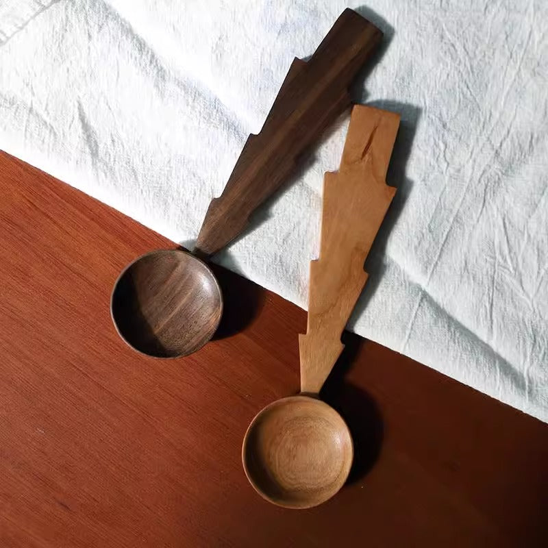 Cuillère en bois faite à la main en forme d'arbre Gohobi 004