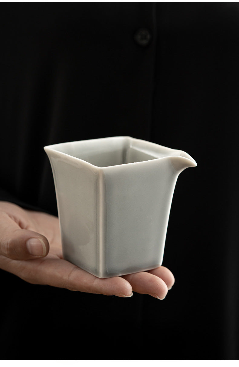 Pichet de style japonais Gohobi gris glacé et vert 001