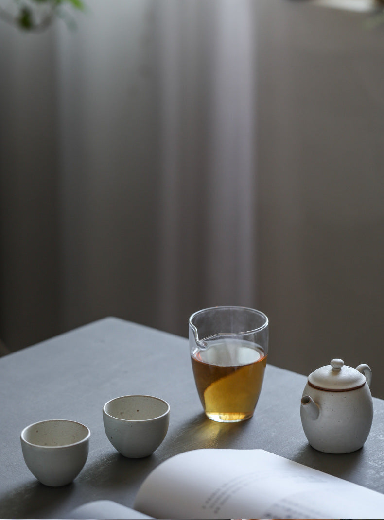 Gohobi Handmade Pulverised Kohiki White Teapots