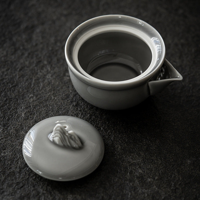 Gohobi Ice Gray Glaze Hand Teapot