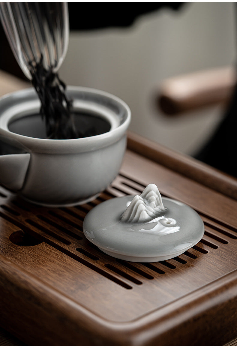 Gohobi Ice Gray Glaze Hand Teapot