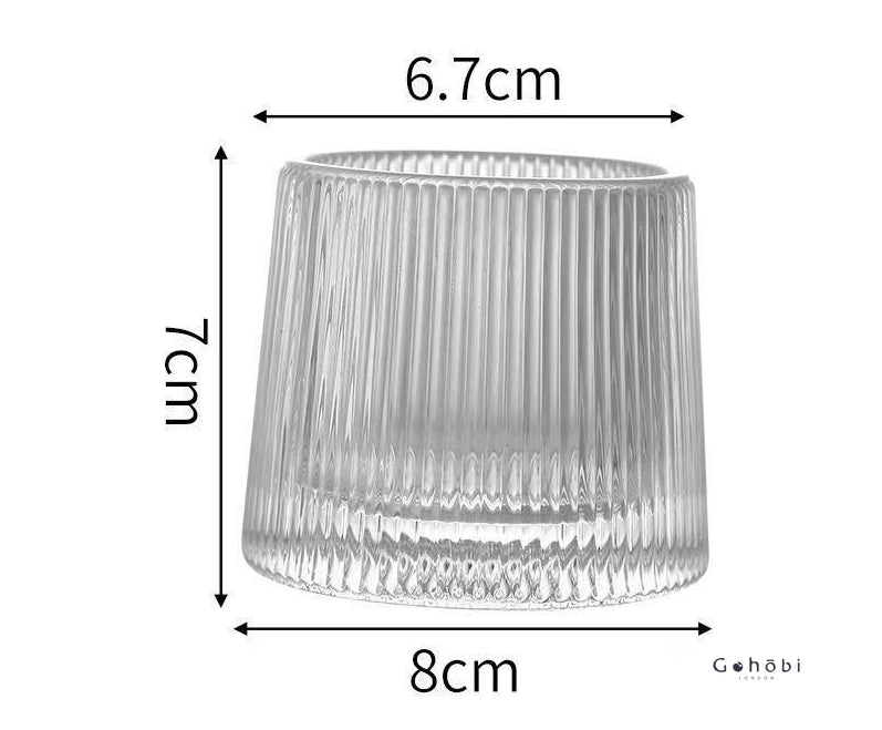 Gohobi Handmade Rotating Glass Tumbler – Glass for Bar & Home