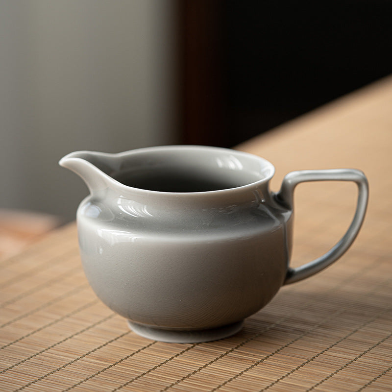 Pichet de style japonais Gohobi gris glacé et vert 001