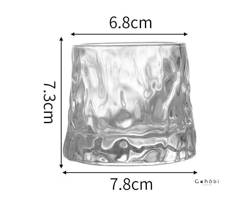 Gohobi Handmade Rotating Glass Tumbler – Glass for Bar & Home