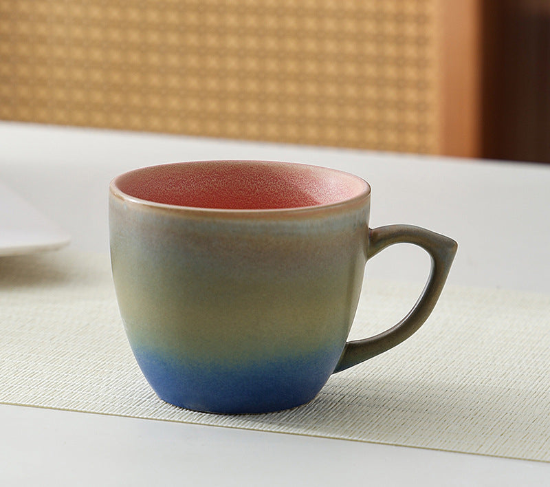 Gohobi Tasse à café japonaise faite à la main avec soucoupe 010