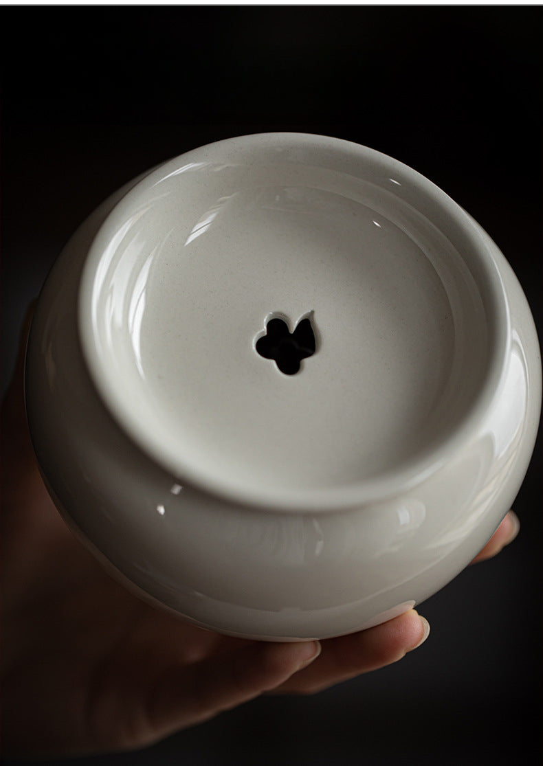 Gohobi Grass Ash Ceramic Jianshui Tea Wash Bowl