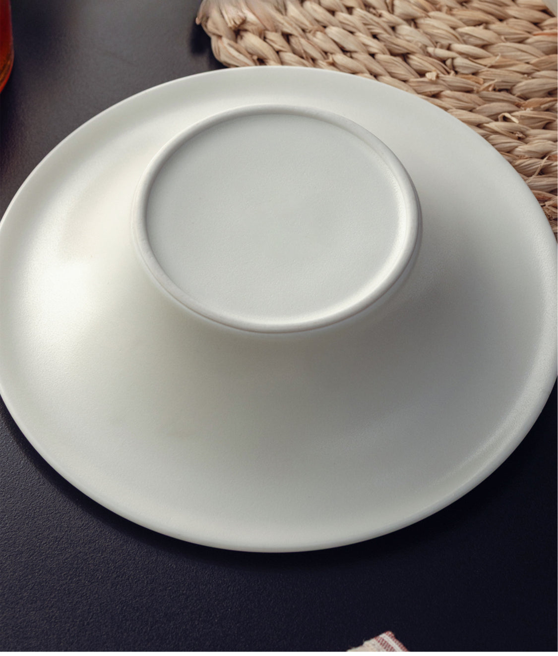 Gohobi Painted Matte 7.5-Inch Reverse Side Pot Plate