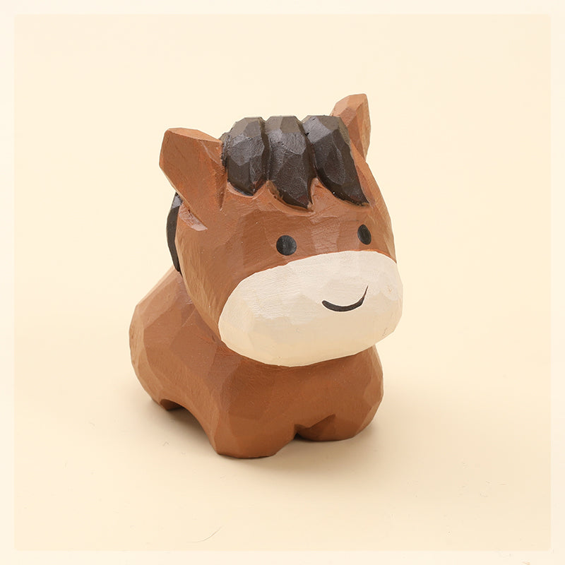 Gohobi Handcrafted Wooden Pony Horse Ornament