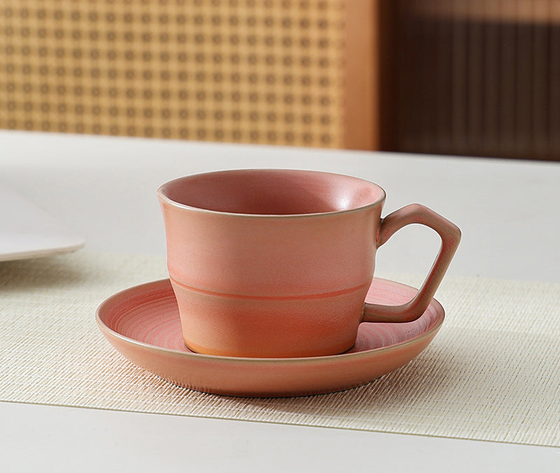 Gohobi Tasse à café japonaise faite à la main avec soucoupe 010
