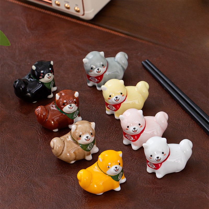 Repose-baguettes coloré Gohobi pour chien Shiba Inu