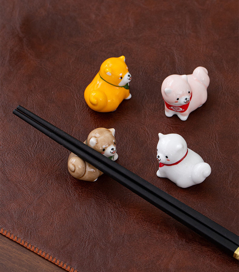 Repose-baguettes coloré Gohobi pour chien Shiba Inu