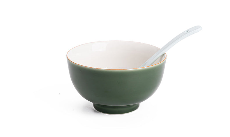 Gohobi Japanese Style Ice Grey and Green Bowl