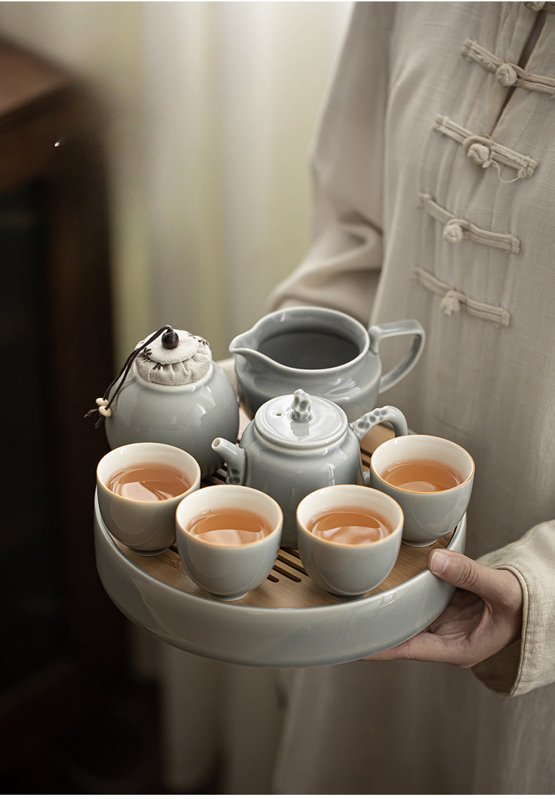 Gohobi Japanese Style Ice Grey and Green Tea Set 001