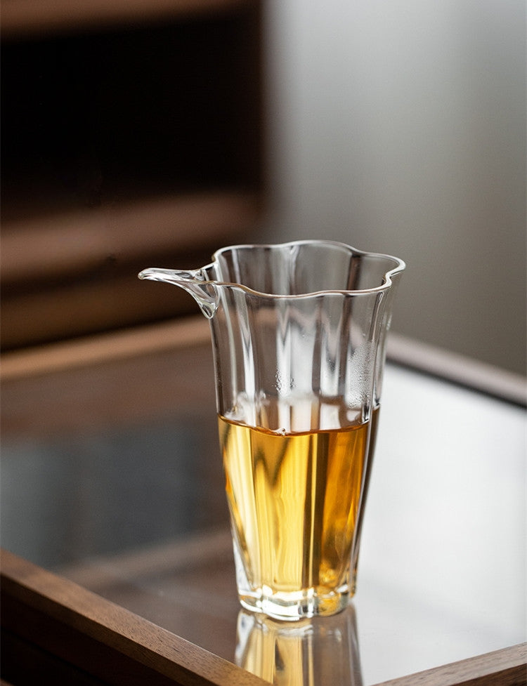 Grand pichet en verre à motif floral fait main Gohobi