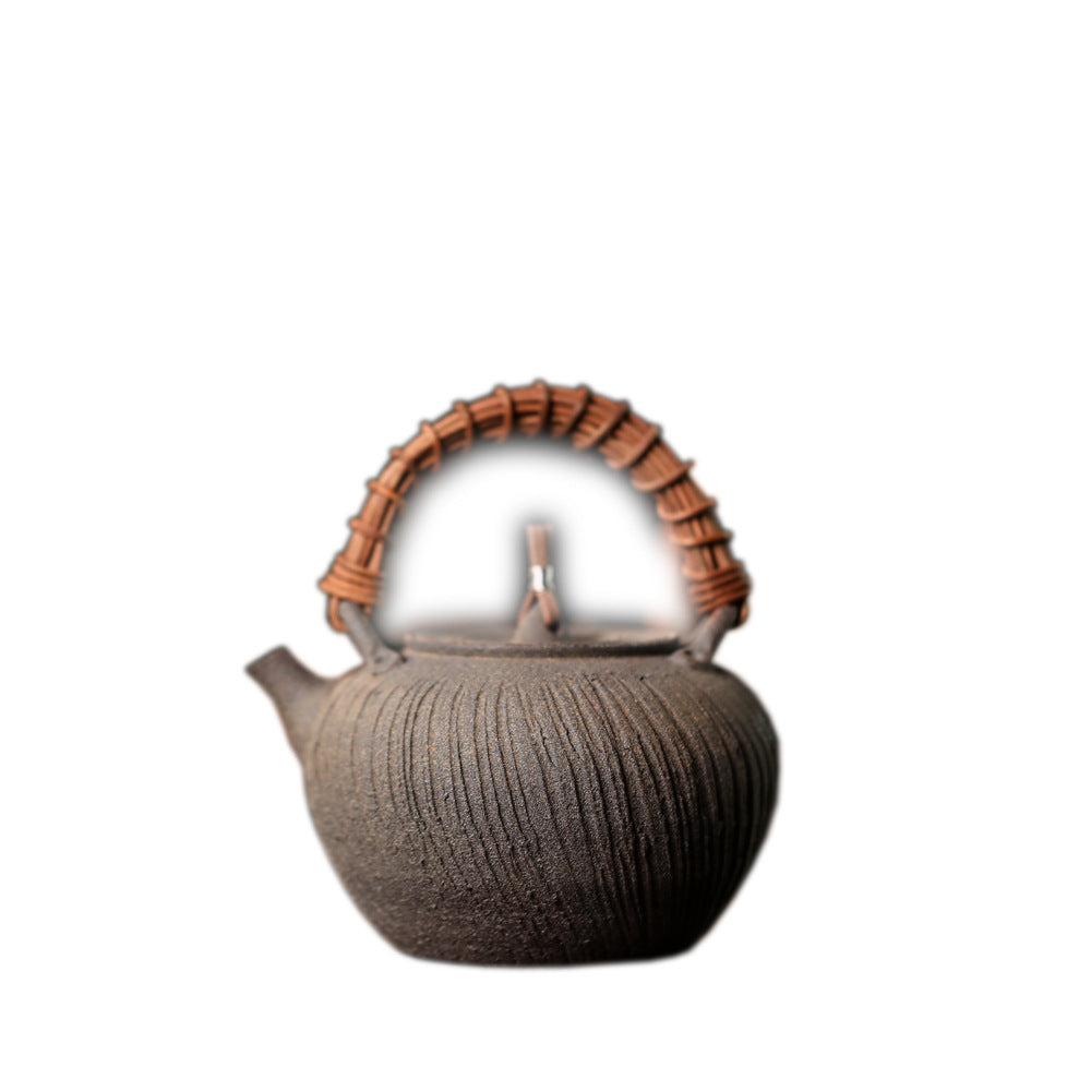 Gohobi Purple Sand Japanese-Style Teapot – Charcoal Stove Aesthetic Kung Fu Tea Brewer (600ml)