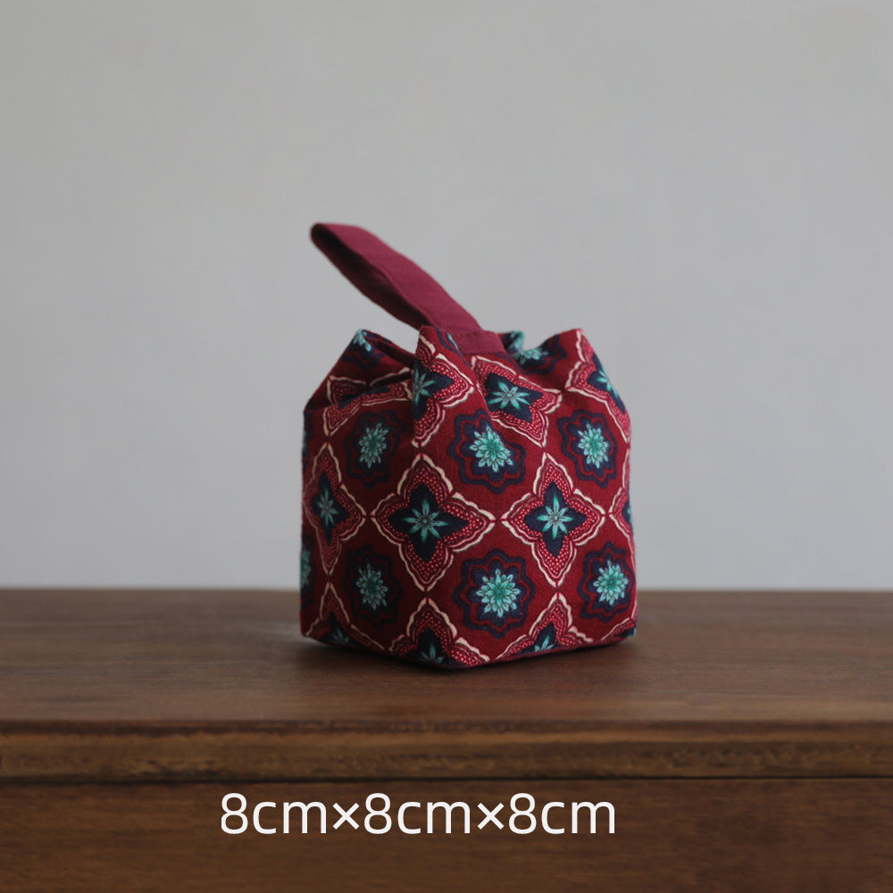 Gohobi Floral Old Pattern Teaware Storage Travel Bag Shifuku