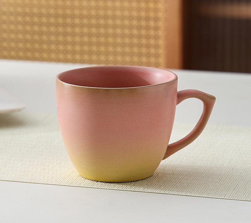 Gohobi Tasse à café japonaise faite à la main avec soucoupe 010