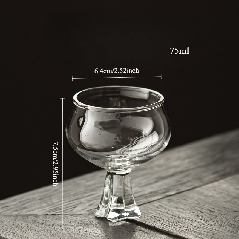 Gohobi High Borosilicate Glass Tall Footed Tea Cup – Transparent Heat-Resistant Master Cup for Gongfu Tea, Chinese Teaware for Home Use