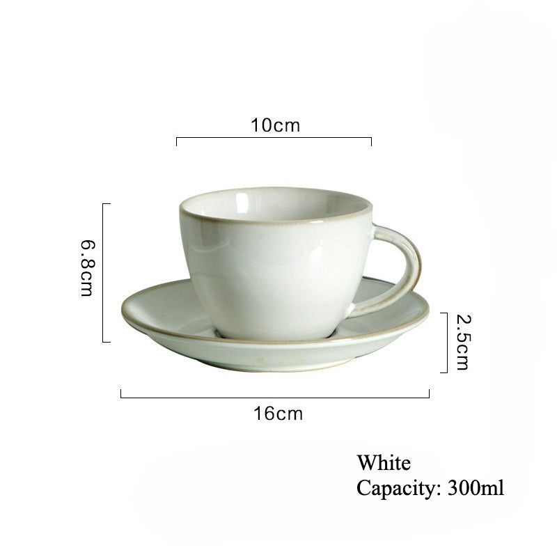 Gohobi Vintage Kiln-Change Ceramic Coffee Cup and Saucer Set