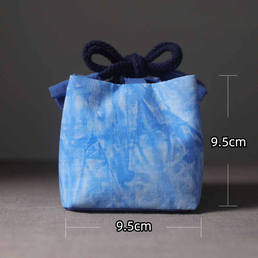 Gohobi Dyed Fabric Teaware Storage Travel Bag Shifuku