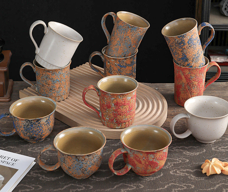 Tasse à café japonaise Gohobi émaillée à bulles faite à la main