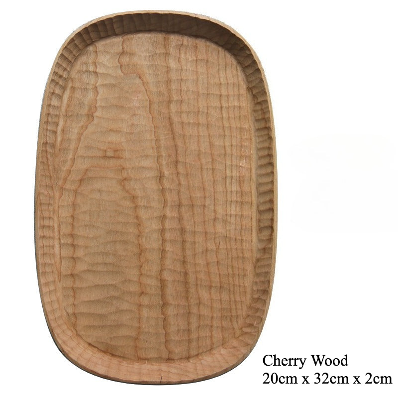 Gohobi Japanese Handcrafted Solid Wood Serving Tray