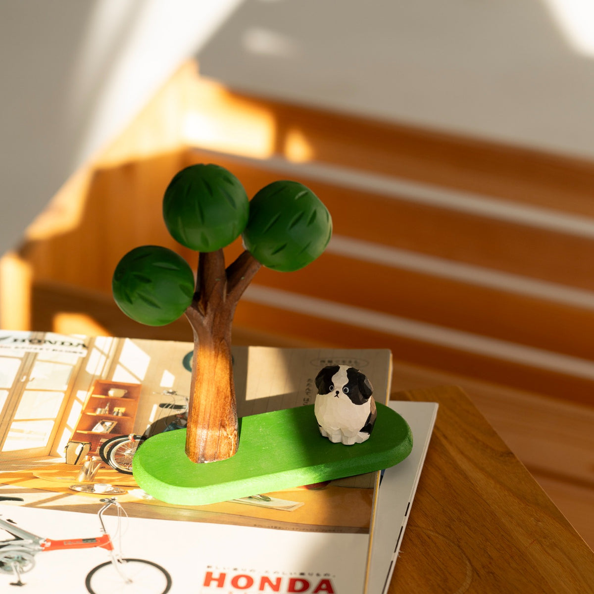 Décoration de chien Border Collie en bois fabriquée à la main par Gohobi