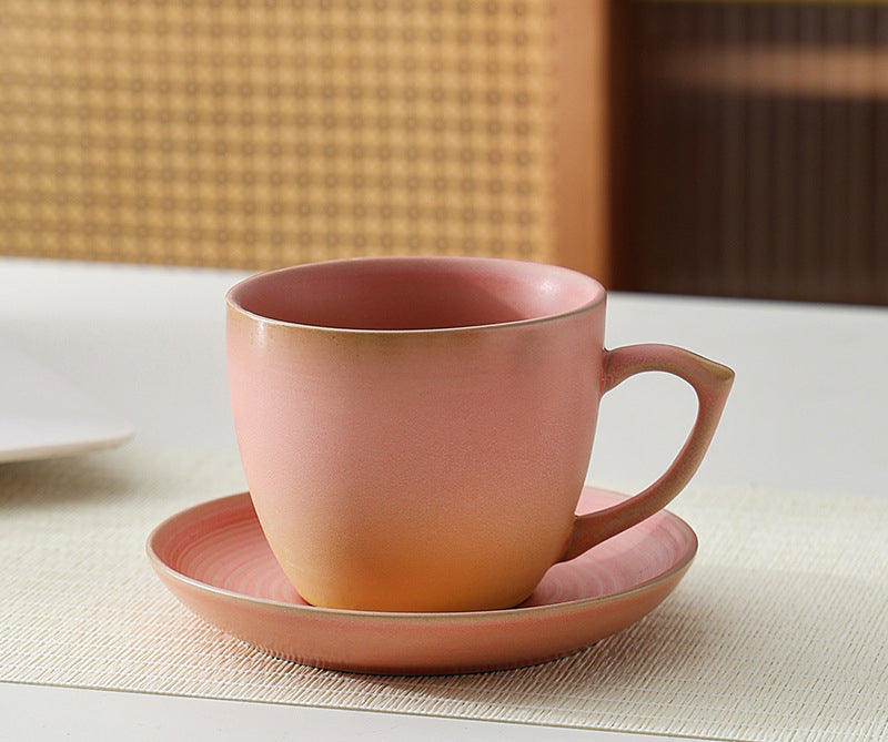 Gohobi Tasse à café japonaise faite à la main avec soucoupe 010